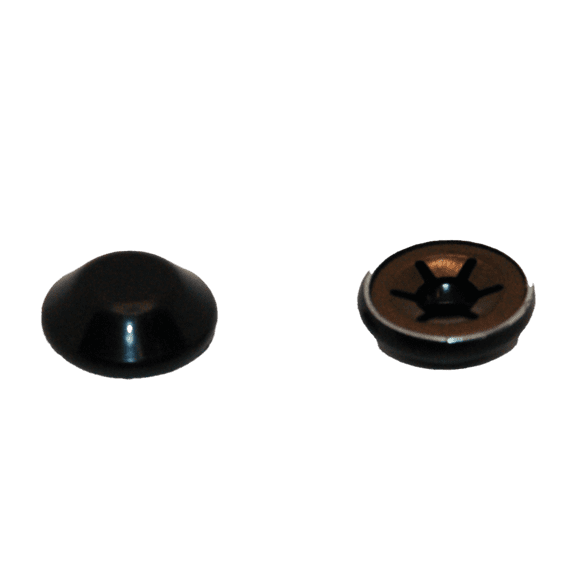 Small Black Hub Caps (3/16) (2)